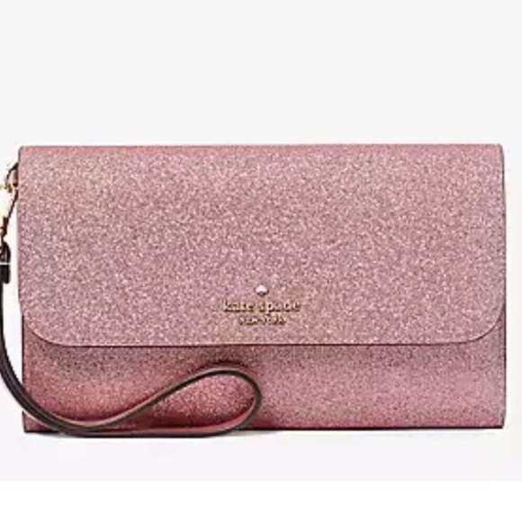 kate spade Handbags - Kate Spade Pink Glitter Clutch